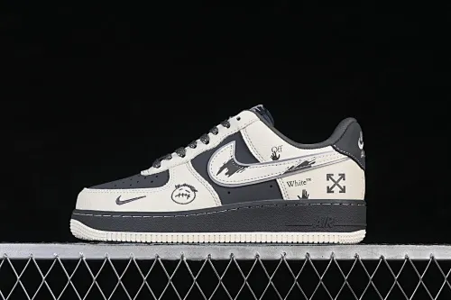 All categories Nk Air Force 1 Air Force series Nk Air Force 1 Low Air Force low-top Nike Air Force 1'07 Low joint white and black graffiti Air Force 1 low-top casual sneakers XL1979-130